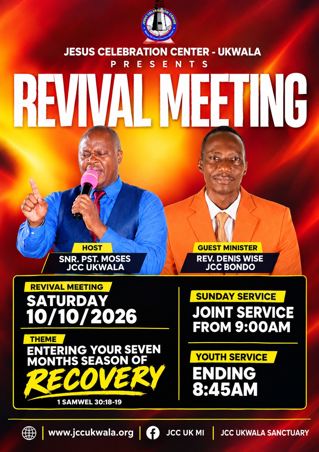 Revival Meeting poster - Saturday 10th October 2026